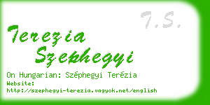 terezia szephegyi business card